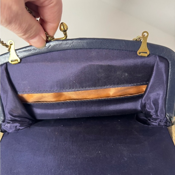 Ande Blue Leather Clutch - Picture 4 of 8